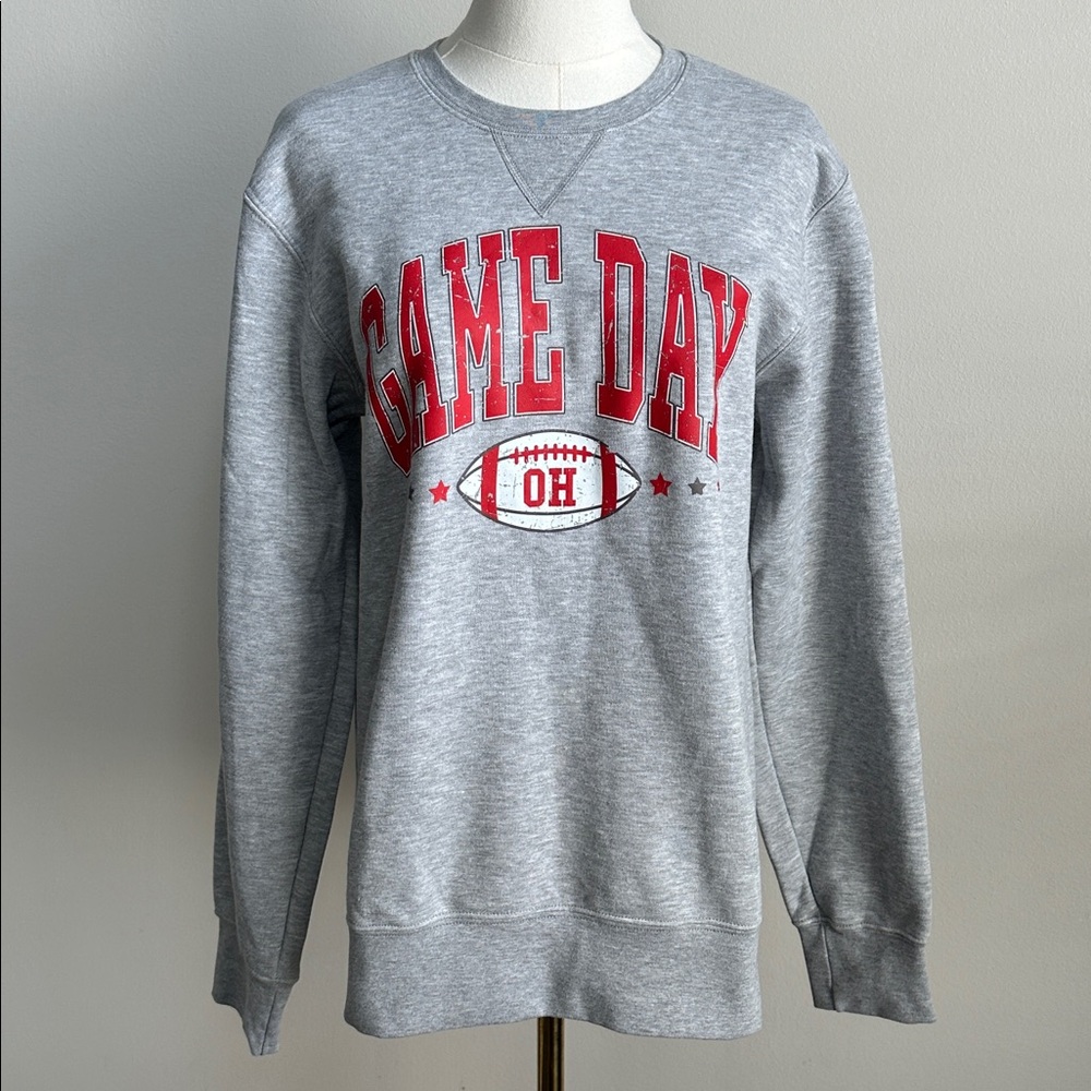 Russell Athletic Women’s OSU Buckeyes Game Day Fleece Lined Popover Sweatshirt S